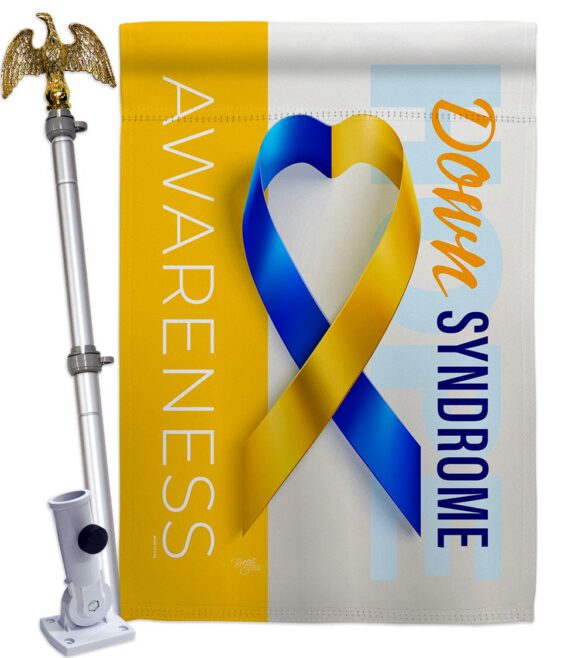 Down Syndrome Awareness - Support Inspirational Vertical Impressions Decorative Flags HG115210 Made In USA - Image 9