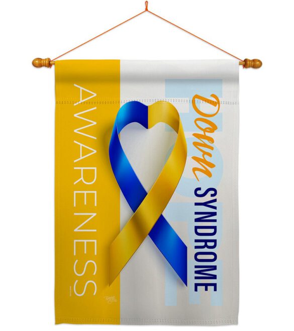Down Syndrome Awareness - Support Inspirational Vertical Impressions Decorative Flags HG115210 Made In USA - Image 10