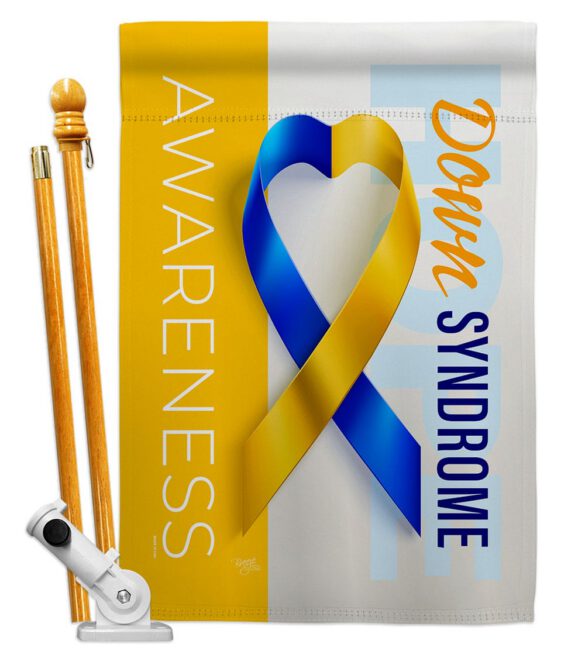Down Syndrome Awareness - Support Inspirational Vertical Impressions Decorative Flags HG115210 Made In USA - Image 5