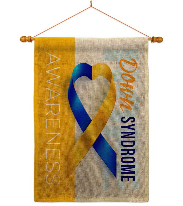 Down Syndrome Awareness - Support Inspirational Vertical Impressions Decorative Flags HG115210 Made In USA - Image 20