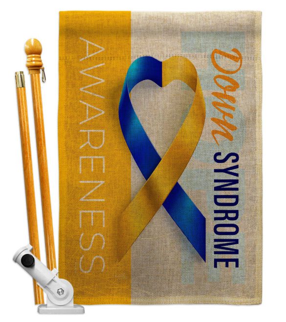 Down Syndrome Awareness - Support Inspirational Vertical Impressions Decorative Flags HG115210 Made In USA - Image 15