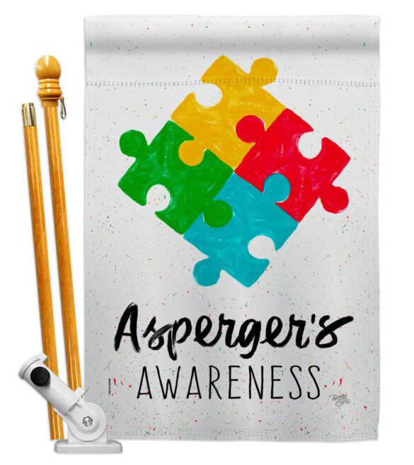 Asperger's Awarness - Support Inspirational Vertical Impressions Decorative Flags HG115213 Made In USA - Image 6