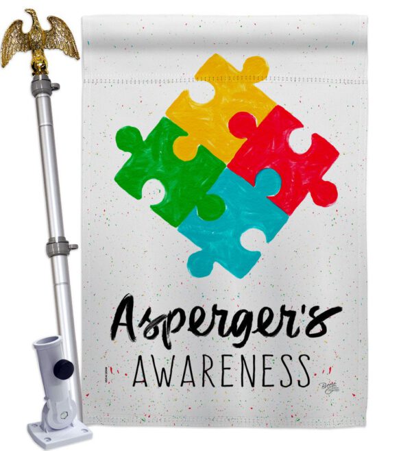 Asperger's Awarness - Support Inspirational Vertical Impressions Decorative Flags HG115213 Made In USA - Image 10