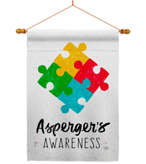 Asperger's Awarness - Support Inspirational Vertical Impressions Decorative Flags HG115213 Made In USA - Image 11