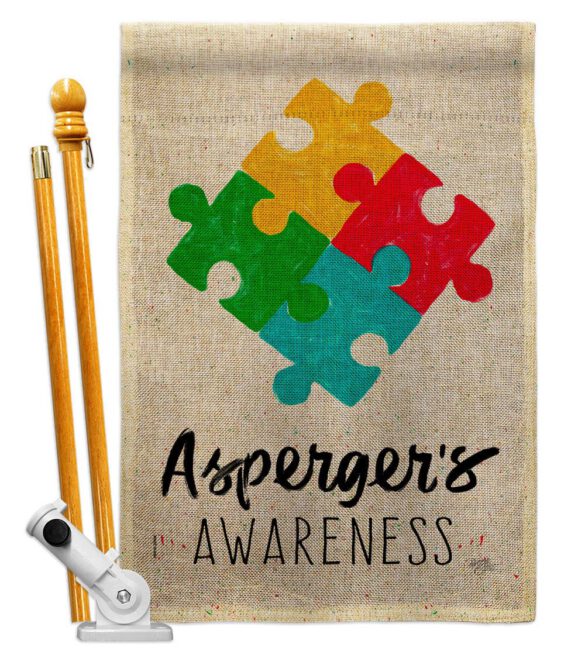 Asperger's Awarness - Support Inspirational Vertical Impressions Decorative Flags HG115213 Made In USA - Image 16