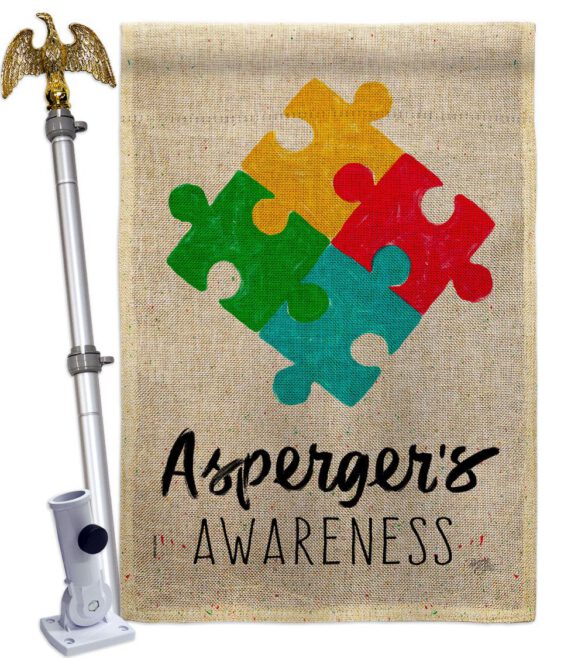 Asperger's Awarness - Support Inspirational Vertical Impressions Decorative Flags HG115213 Made In USA - Image 20