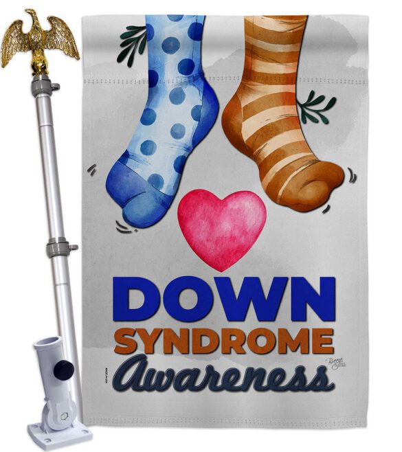 Down Syndrome Awareness - Support Inspirational Vertical Impressions Decorative Flags HG115215 Made In USA - Image 9