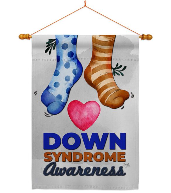Down Syndrome Awareness - Support Inspirational Vertical Impressions Decorative Flags HG115215 Made In USA - Image 10