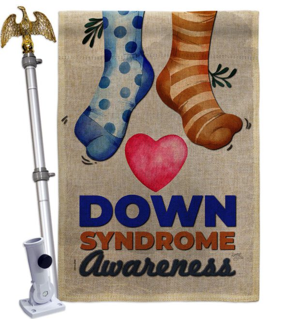 Down Syndrome Awareness - Support Inspirational Vertical Impressions Decorative Flags HG115215 Made In USA - Image 19