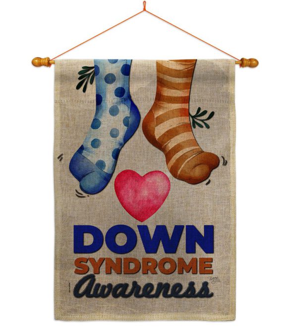 Down Syndrome Awareness - Support Inspirational Vertical Impressions Decorative Flags HG115215 Made In USA - Image 20