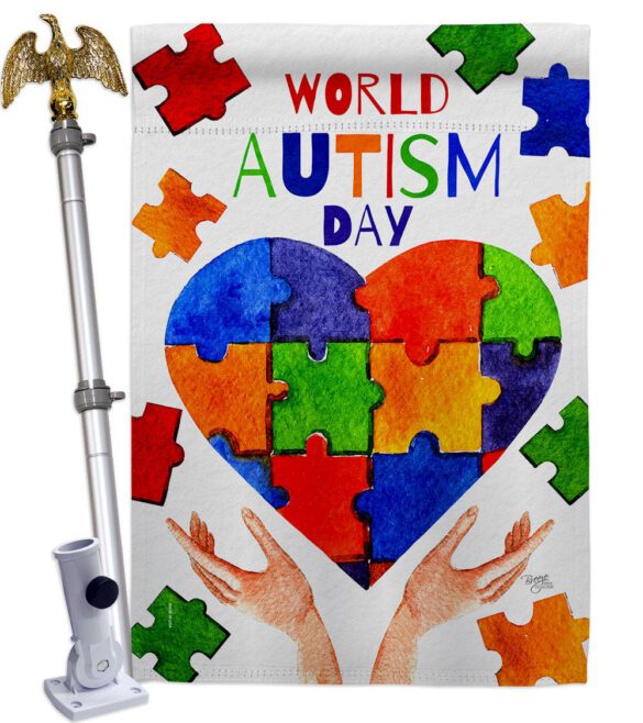 Autism Day - Support Inspirational Vertical Impressions Decorative Flags HG115232 Made In USA - Image 10