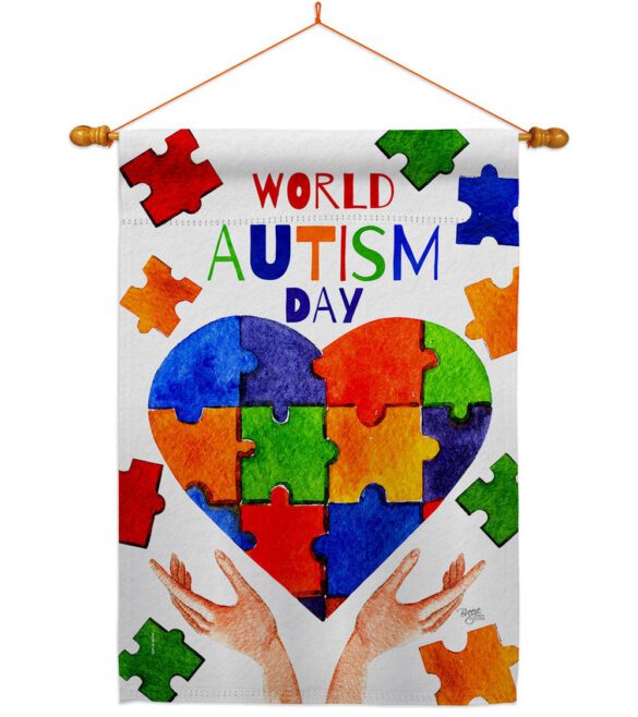 Autism Day - Support Inspirational Vertical Impressions Decorative Flags HG115232 Made In USA - Image 11