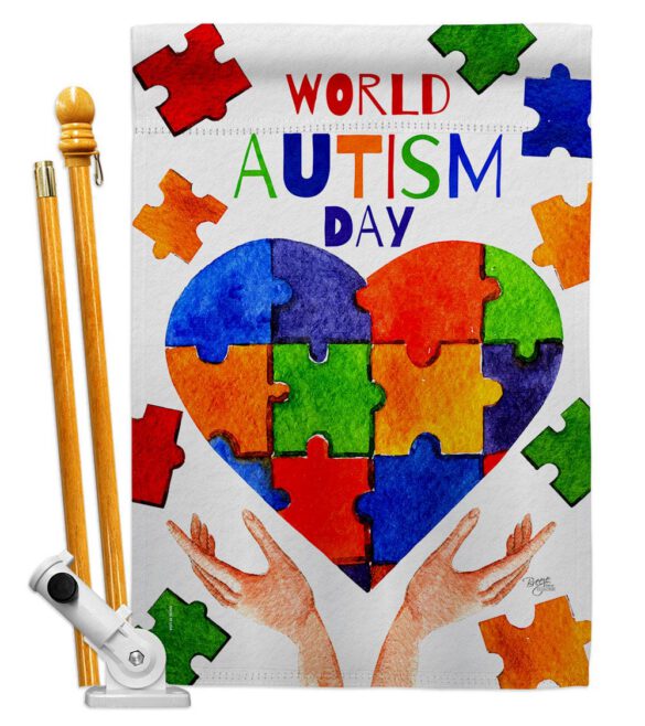 Autism Day - Support Inspirational Vertical Impressions Decorative Flags HG115232 Made In USA - Image 6