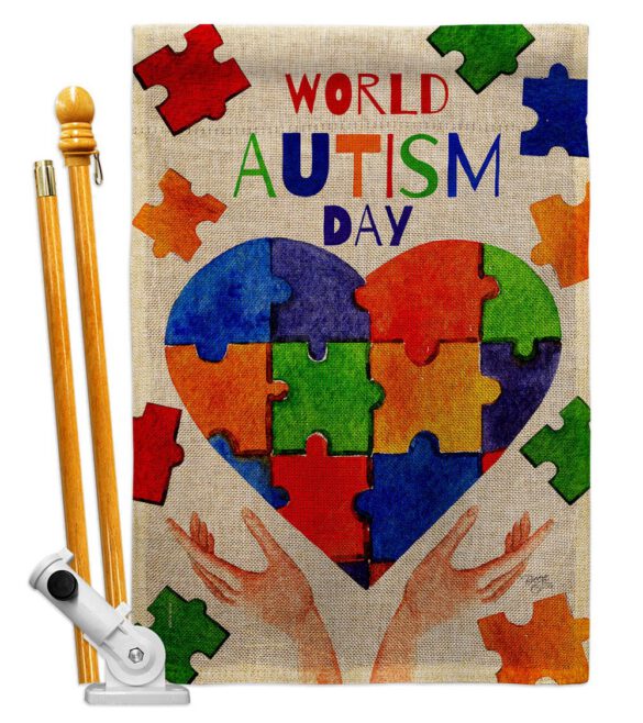 Autism Day - Support Inspirational Vertical Impressions Decorative Flags HG115232 Made In USA - Image 16