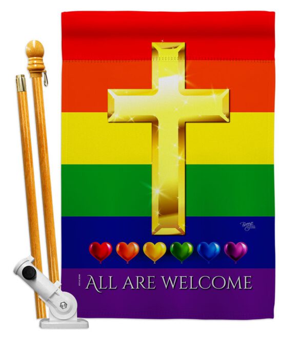 All Are Welcome - Support Inspirational Vertical Impressions Decorative Flags HG115248 Made In USA - Image 6