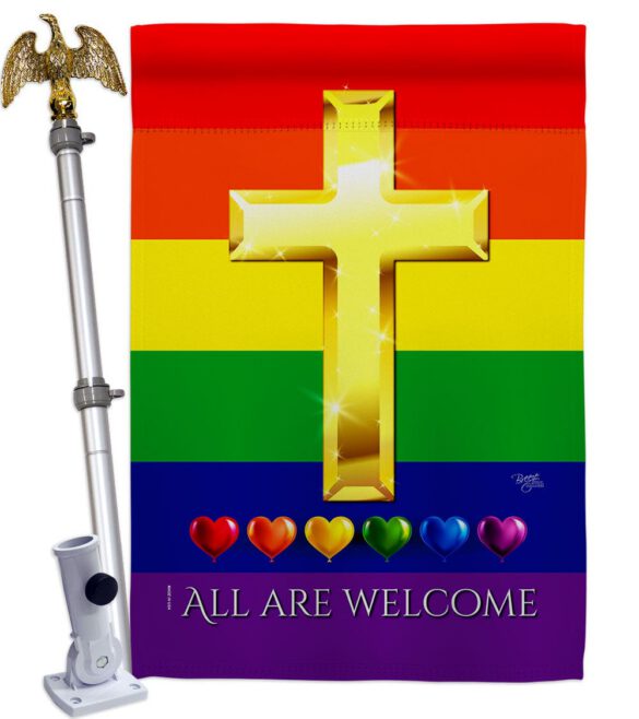 All Are Welcome - Support Inspirational Vertical Impressions Decorative Flags HG115248 Made In USA - Image 10