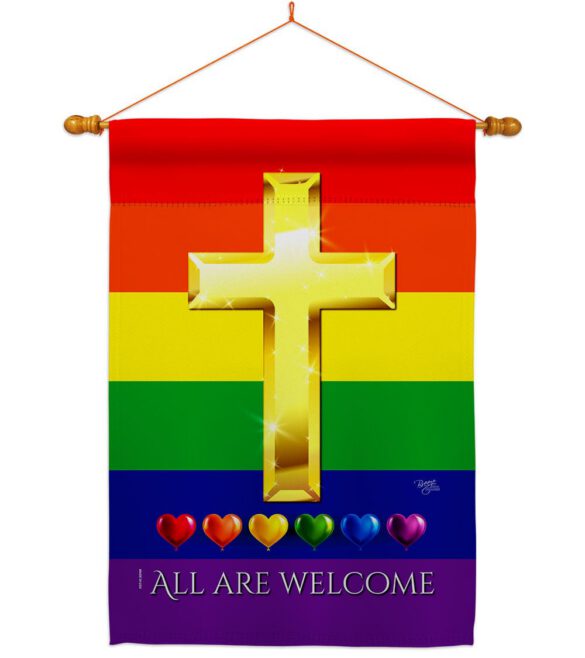 All Are Welcome - Support Inspirational Vertical Impressions Decorative Flags HG115248 Made In USA - Image 11