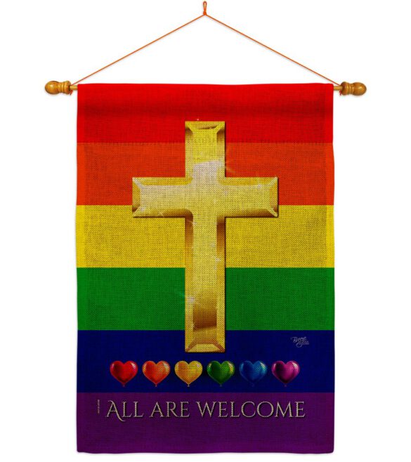 All Are Welcome - Support Inspirational Vertical Impressions Decorative Flags HG115248 Made In USA - Image 21