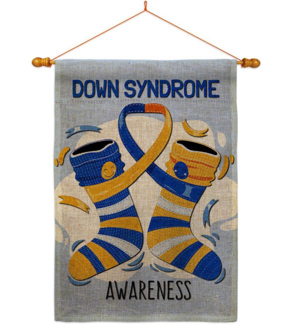 Down Syndrome - Support Inspirational Vertical Impressions Decorative Flags HG137423 Made In USA - Image 20