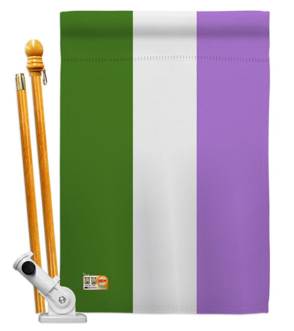 Genderqueer pride - Support Inspirational Vertical Impressions Decorative Flags HG148009 Made In USA - Image 5