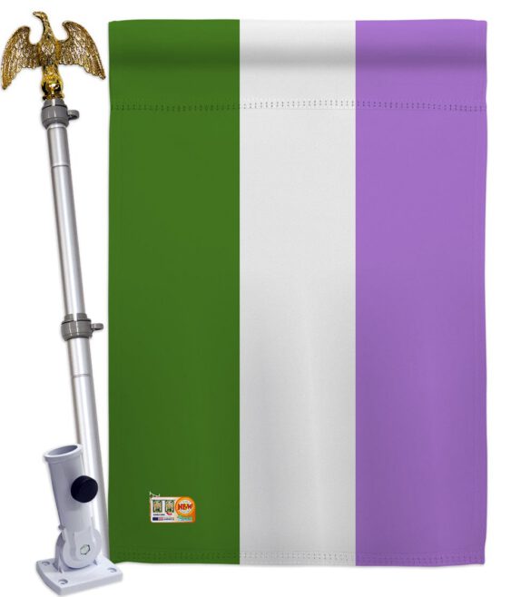Genderqueer pride - Support Inspirational Vertical Impressions Decorative Flags HG148009 Made In USA - Image 13
