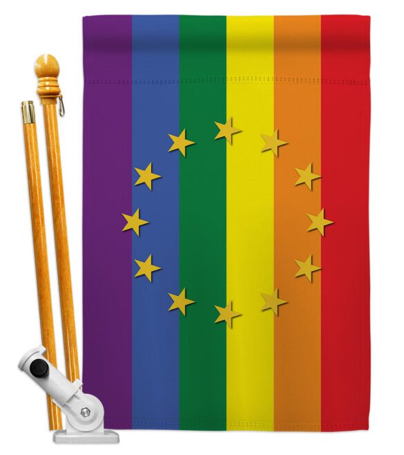European Union Pride - Support Inspirational Vertical Impressions Decorative Flags HG148671 Made In USA - Image 5