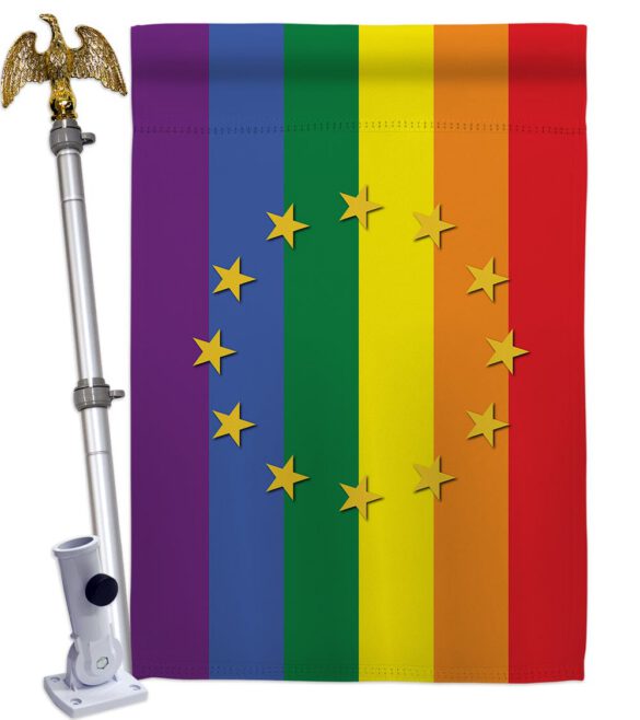 European Union Pride - Support Inspirational Vertical Impressions Decorative Flags HG148671 Made In USA - Image 9