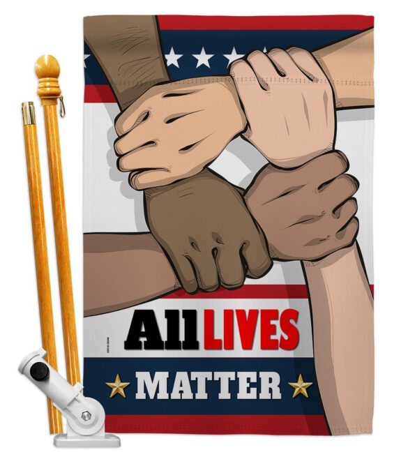 All Lives Matter - Support Inspirational Vertical Impressions Decorative Flags HG170016 Made In USA - Image 6