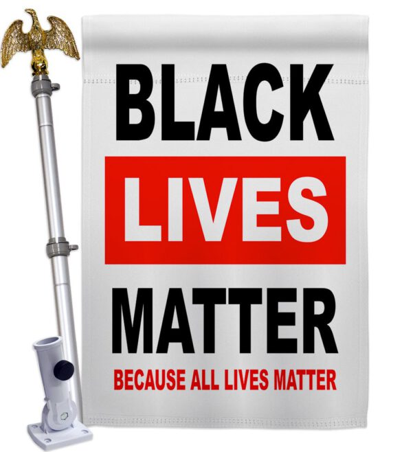 Because All Lives Matter - Support Inspirational Vertical Impressions Decorative Flags HG170058 Made In USA - Image 9