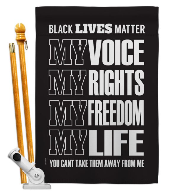 Black Lives Freedom - Support Inspirational Vertical Impressions Decorative Flags HG170061 Made In USA - Image 5
