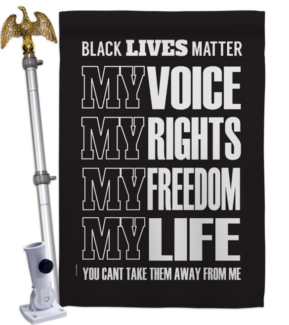 Black Lives Freedom - Support Inspirational Vertical Impressions Decorative Flags HG170061 Made In USA - Image 9