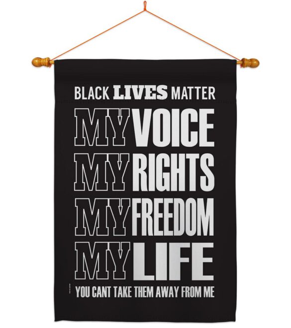 Black Lives Freedom - Support Inspirational Vertical Impressions Decorative Flags HG170061 Made In USA - Image 10