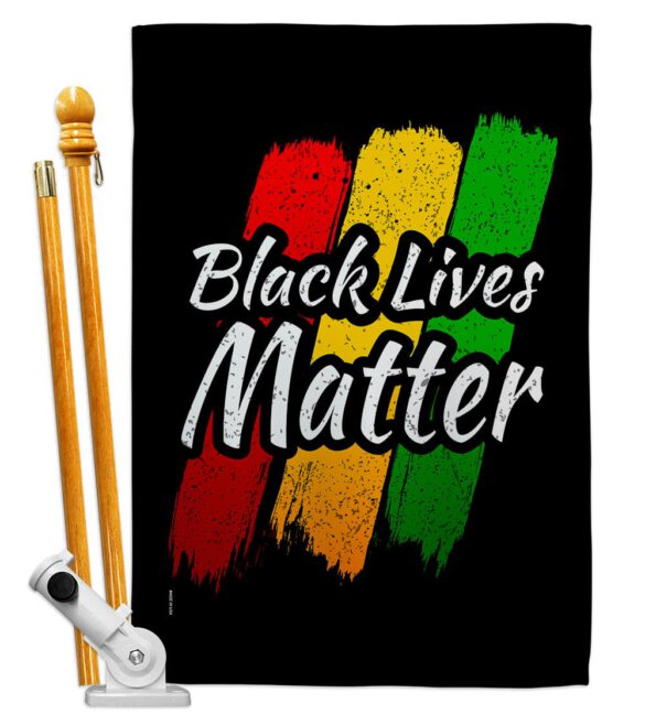 Black Lives Awareness - Support Inspirational Vertical Impressions Decorative Flags HG170068 Made In USA - Image 3