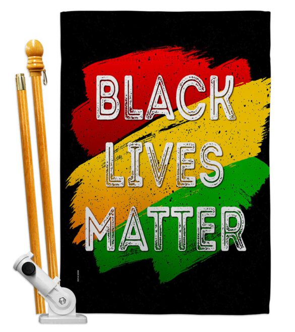 Black Lives Freedom - Support Inspirational Vertical Impressions Decorative Flags HG170071 Made In USA - Image 5