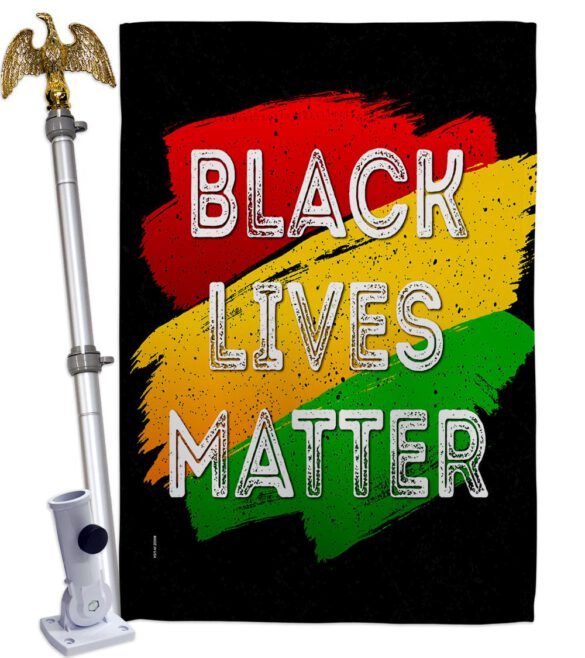 Black Lives Freedom - Support Inspirational Vertical Impressions Decorative Flags HG170071 Made In USA - Image 9