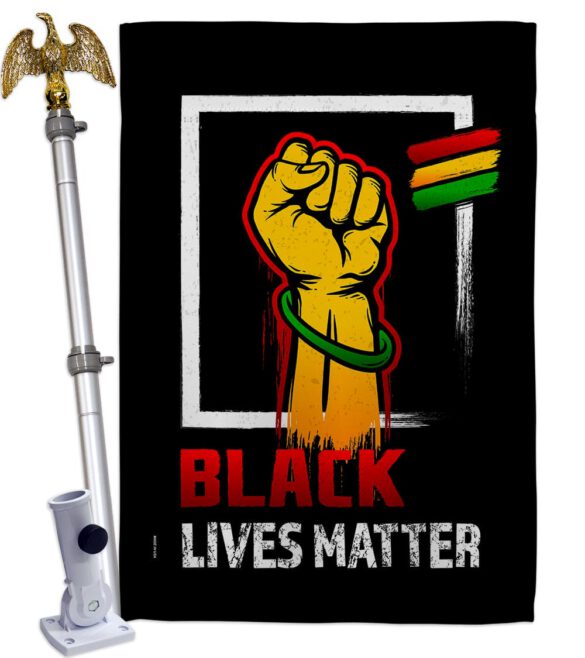 Black Matter Anti Racism - Support Inspirational Vertical Impressions Decorative Flags HG170073 Made In USA - Image 9
