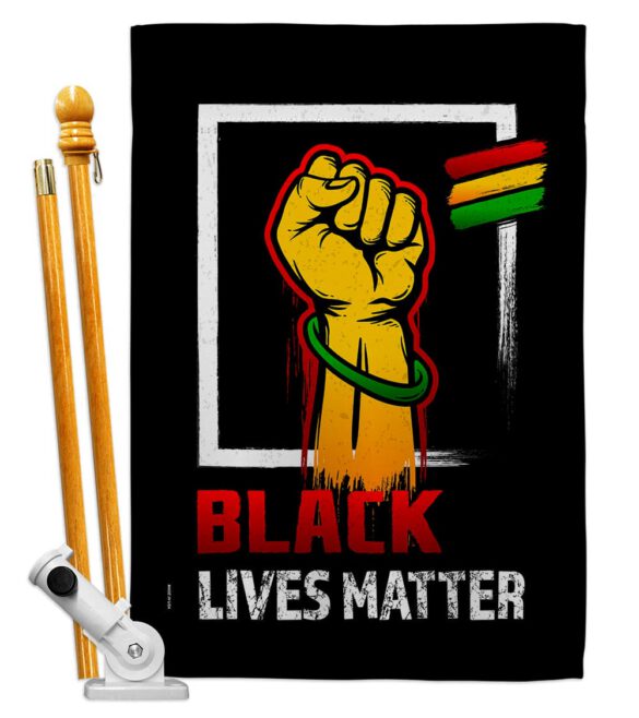 Black Matter Anti Racism - Support Inspirational Vertical Impressions Decorative Flags HG170073 Made In USA - Image 5