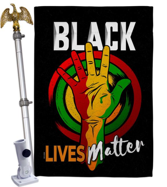 Black Freedom Civil  - Support Inspirational Vertical Impressions Decorative Flags HG170085 Made In USA - Image 9