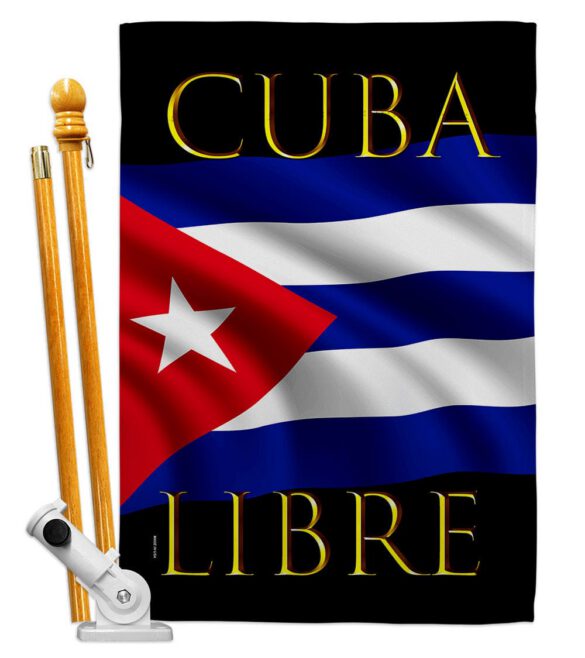 Cuba Libre - Support Inspirational Vertical Impressions Decorative Flags HG170217 Made In USA - Image 5