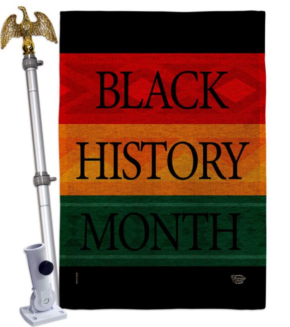 Black History Month Afro - Support Inspirational Vertical Impressions Decorative Flags HG192428 Made In USA - Image 19