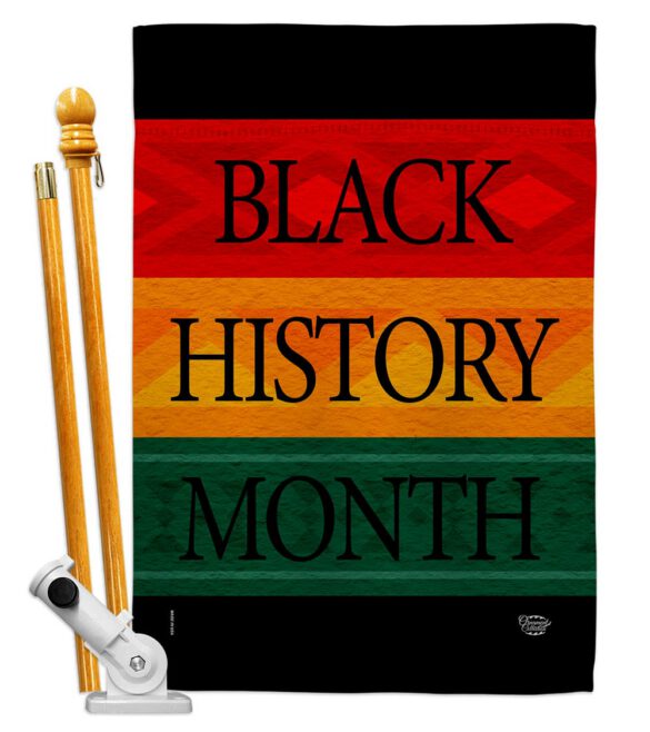 Black History Month Afro - Support Inspirational Vertical Impressions Decorative Flags HG192428 Made In USA - Image 5