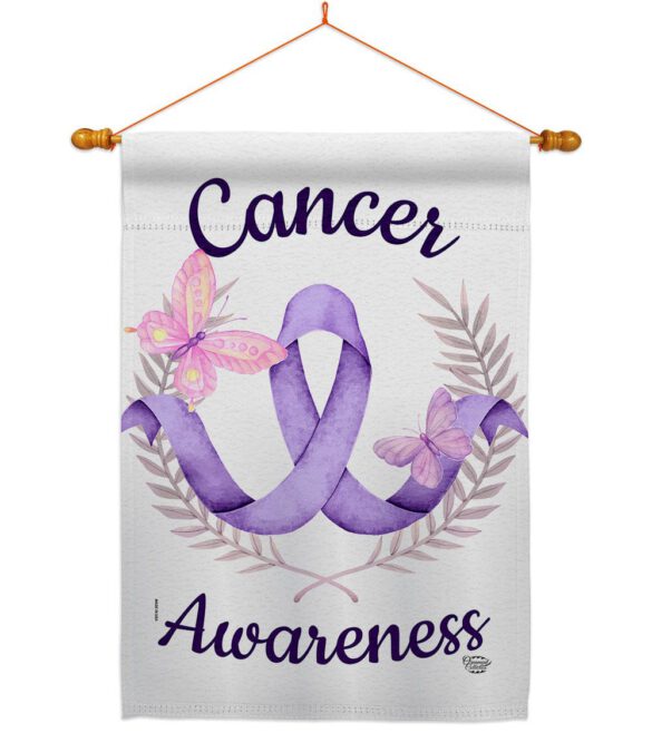 Cancer Awareness - Support Inspirational Vertical Impressions Decorative Flags HG192437 Made In USA - Image 10