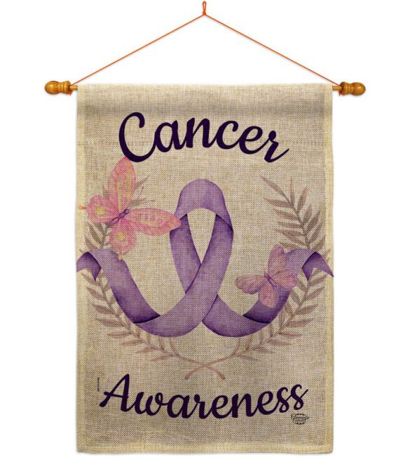 Cancer Awareness - Support Inspirational Vertical Impressions Decorative Flags HG192437 Made In USA - Image 20