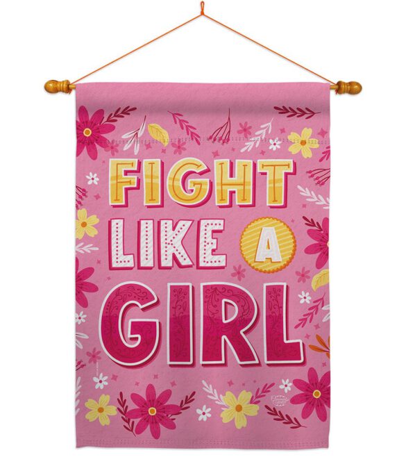 Fight Like Girl - Support Inspirational Vertical Impressions Decorative Flags HG192627 Made In USA - Image 10