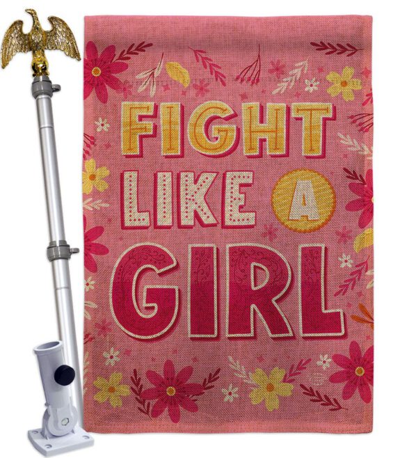 Fight Like Girl - Support Inspirational Vertical Impressions Decorative Flags HG192627 Made In USA - Image 19