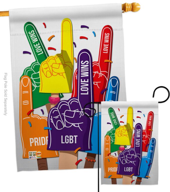 #1 Love Wins - Support Inspirational Vertical Impressions Decorative Flags HG115157 Made In USA - Image 4