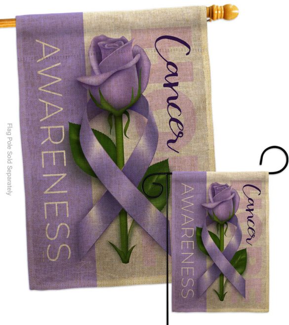 Cancer Awareness World Day - Support Inspirational Vertical Impressions Decorative Flags HG115208 Made In USA - Image 13