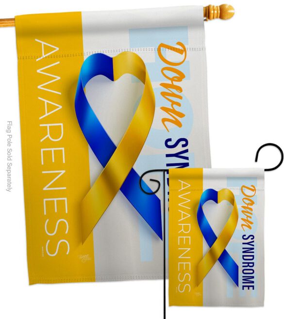 Down Syndrome Awareness - Support Inspirational Vertical Impressions Decorative Flags HG115210 Made In USA - Image 3
