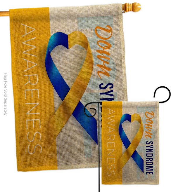 Down Syndrome Awareness - Support Inspirational Vertical Impressions Decorative Flags HG115210 Made In USA - Image 13