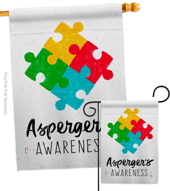 Asperger's Awarness - Support Inspirational Vertical Impressions Decorative Flags HG115213 Made In USA - Image 4